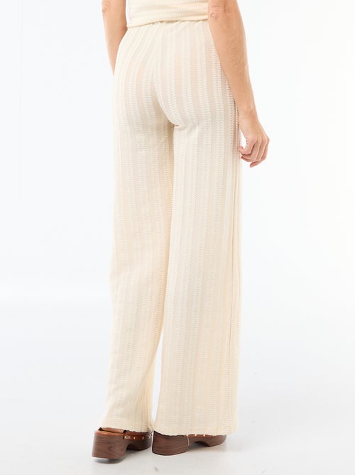 Pantalon de maternité en maille rayé - Kiabi