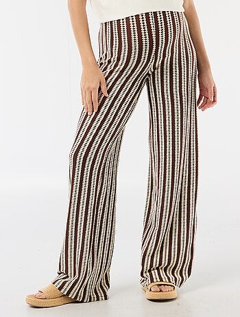 Pantalon de maternité en maille rayé