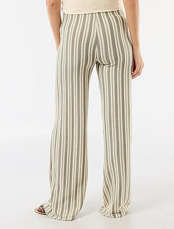 Pantalon de maternité en maille rayé