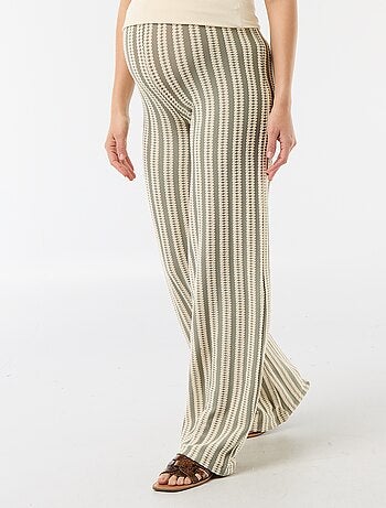 Pantalon de maternité en maille rayé