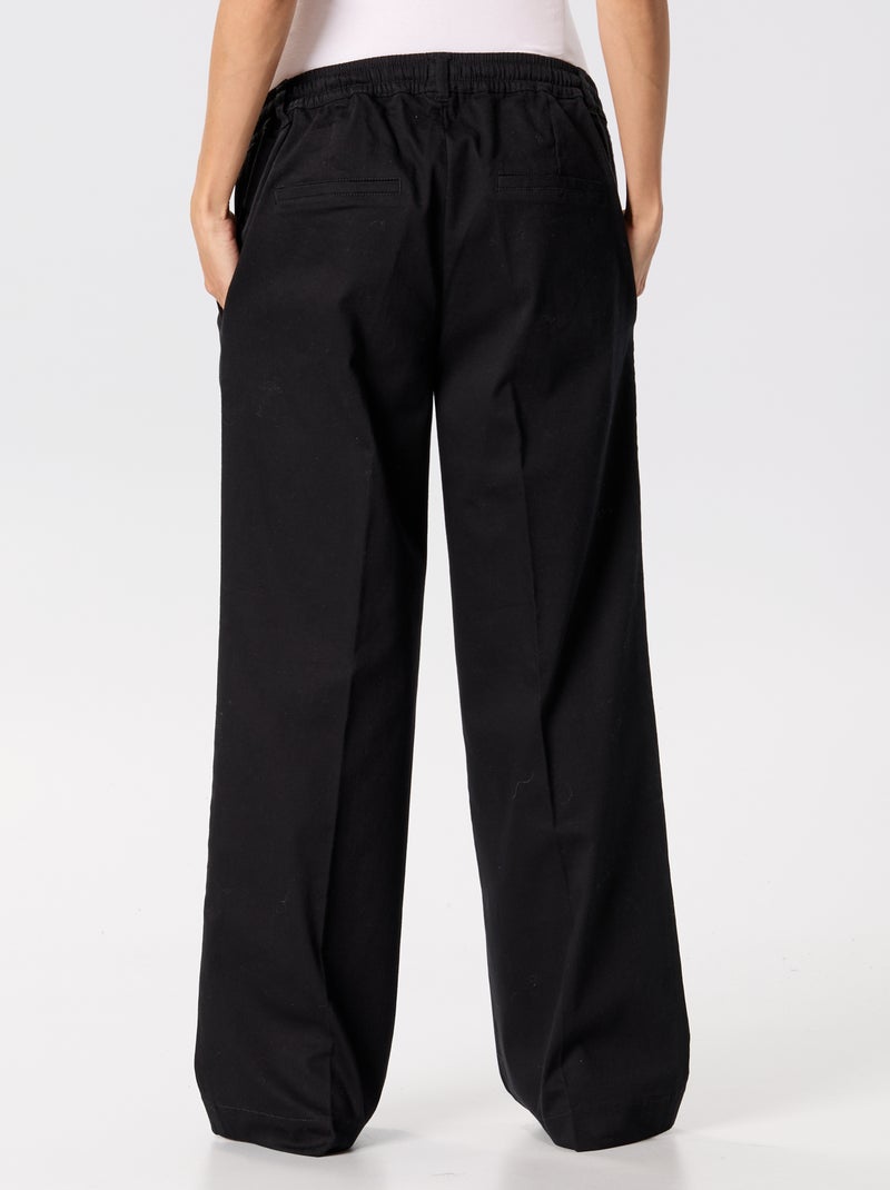 Pantalon de maternité en twill Noir - Kiabi