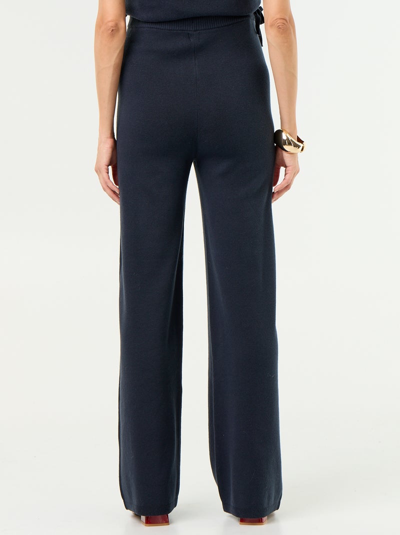 Pantalon de maternité large en maille Bleu - Kiabi