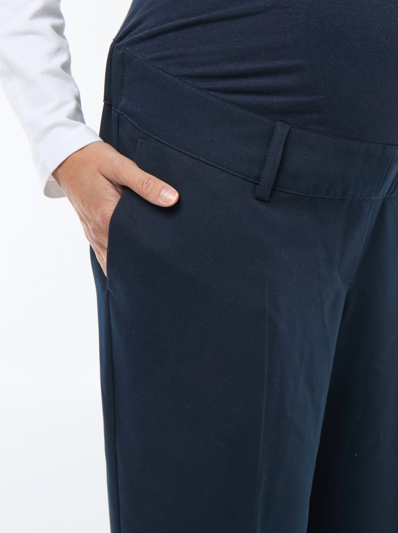 Pantalon de maternité large en maille Milano Bleu - Kiabi