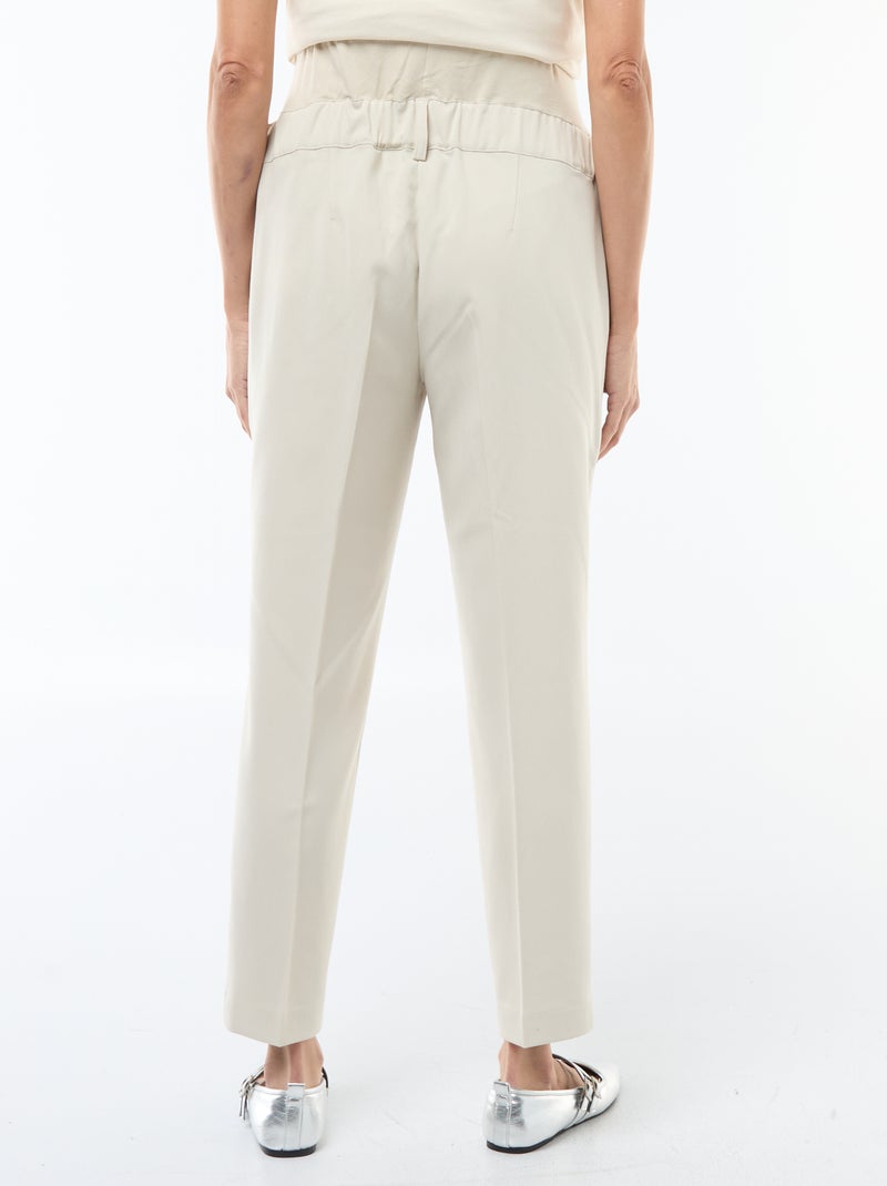 Pantalon de maternité large en maille Milano Gris - Kiabi