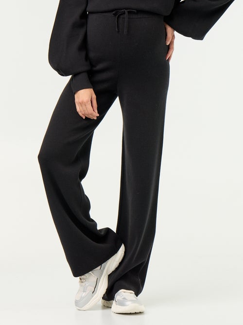Pantalon de maternité large en maille - Kiabi