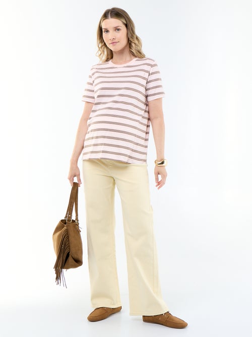 Pantalon de maternité wide leg - Kiabi