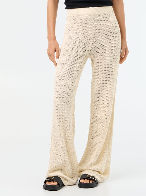 Pantalon de plage en maille crochet - Kiabi