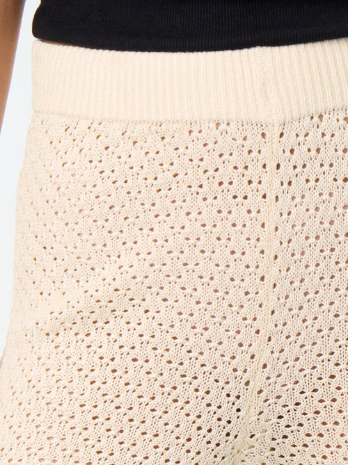 Pantalon de plage en maille crochet - Kiabi