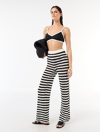 Pantalon de plage en maille crochet