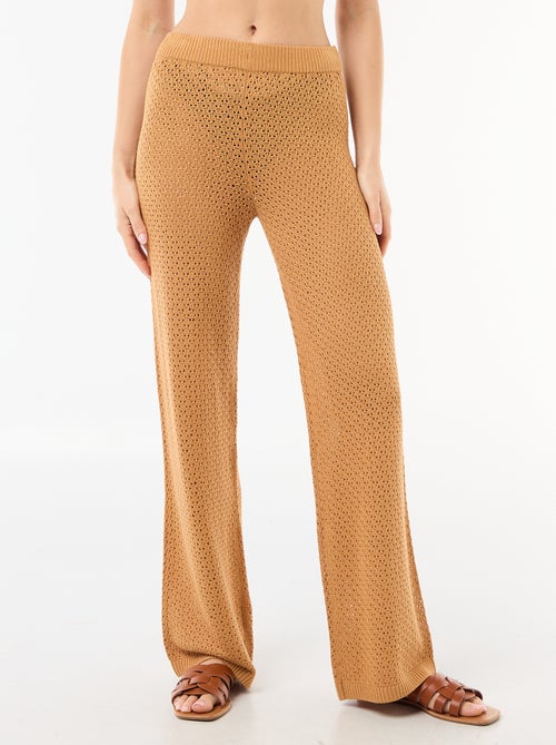 Pantalon de plage en maille crochet - Kiabi