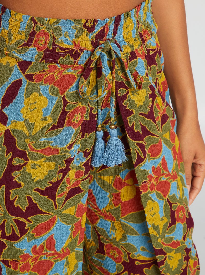 Pantalon de plage large imprimé Imprimé tropical - Kiabi