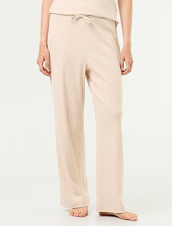 Pantalon de pyjama en maille côtelée