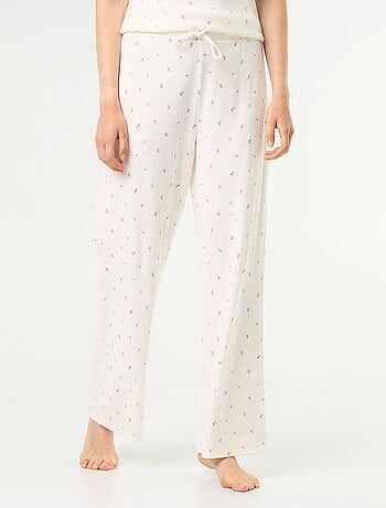 Pantalon de pyjama en maille côtelée