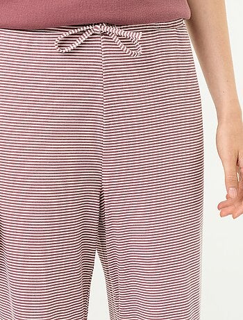 Pantalon de pyjama en maille côtelée