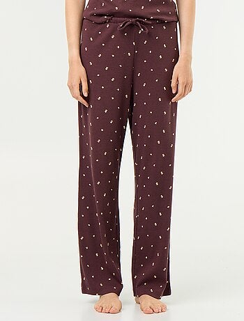 Pantalon de pyjama en maille côtelée