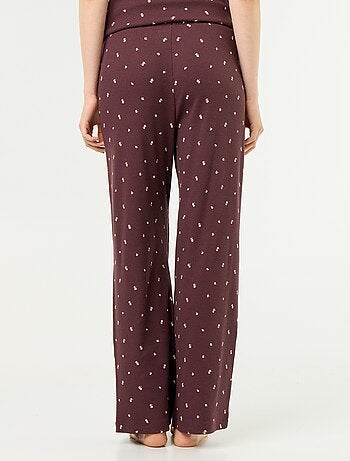 Pantalon de pyjama en maille côtelée