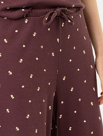 Pantalon de pyjama en maille côtelée