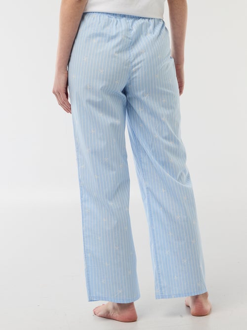 Pantalon de pyjama en popeline rayé - Kiabi
