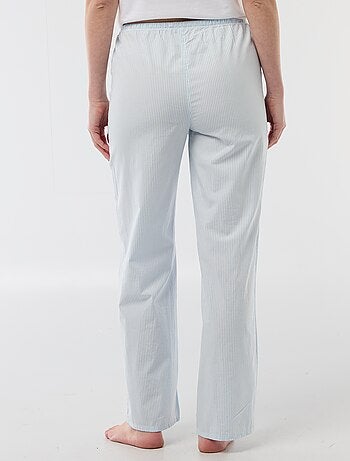 Pantalon de pyjama en popeline rayé