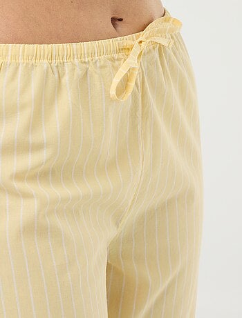Pantalon de pyjama en popeline rayé