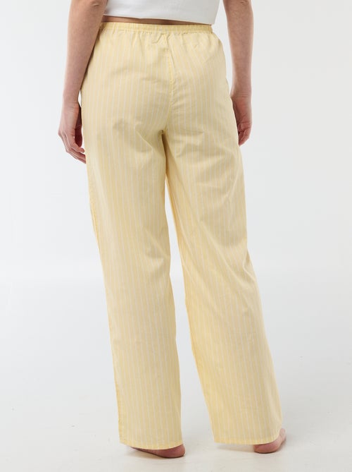 Pantalon de pyjama en popeline rayé - Kiabi
