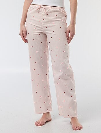 Pantalon de pyjama en popeline rayé