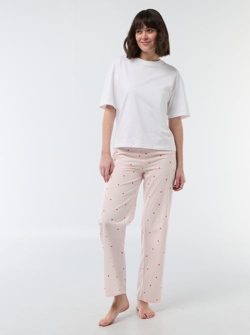 Pantalon de pyjama en popeline rayé - Kiabi