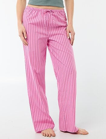 Pantalon de pyjama en popeline rayé