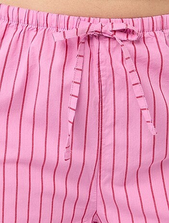 Pantalon de pyjama en popeline rayé