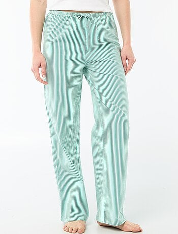 Pantalon de pyjama en popeline rayé
