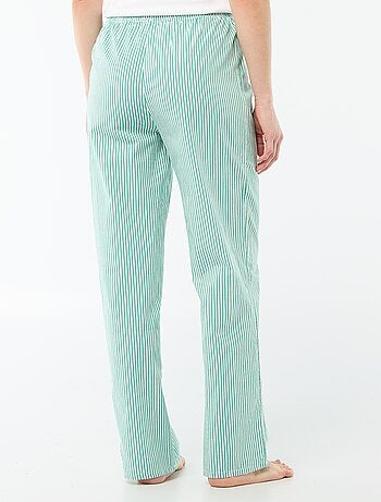 Pantalon de pyjama en popeline rayé