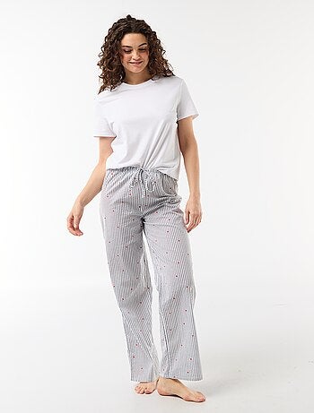 Pantalon de pyjama en voile de coton imprimé