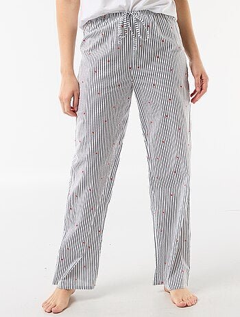 Pantalon de pyjama en voile de coton imprimé