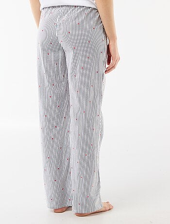Pantalon de pyjama en voile de coton imprimé