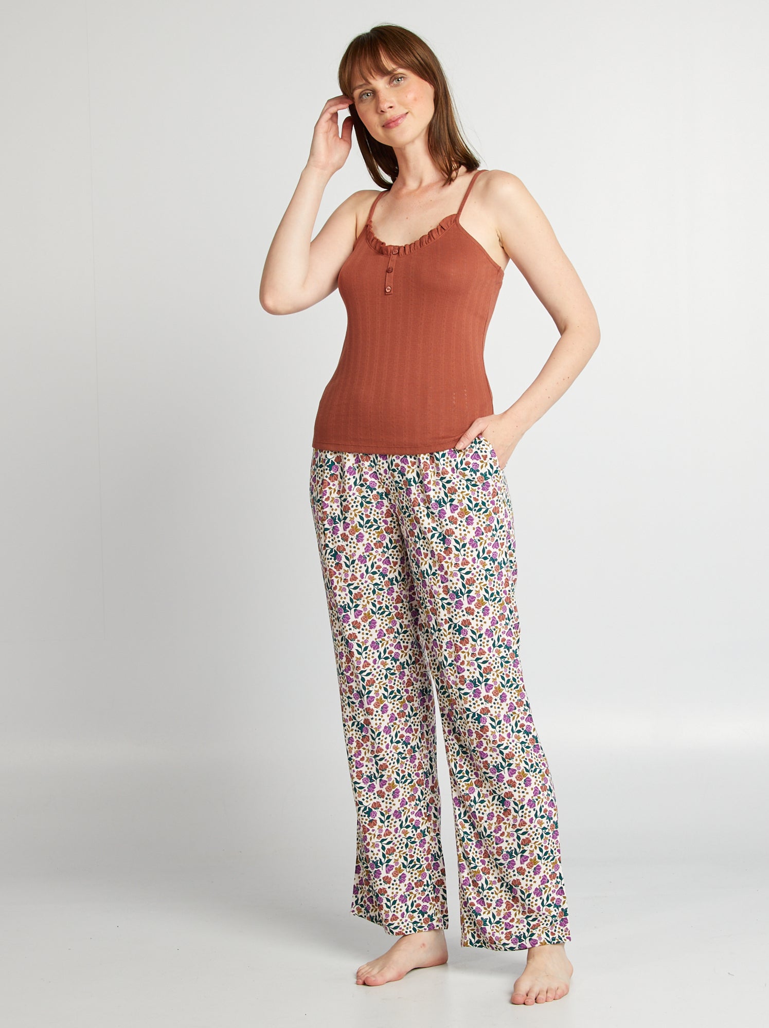 Pantalon large pyjama sale