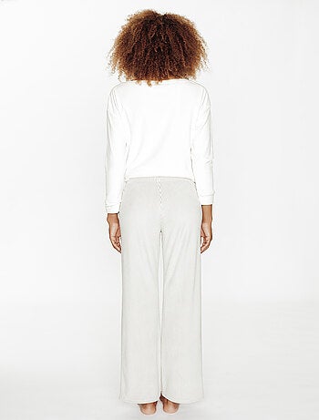Pantalon de pyjama velours fluffy - rougegorge lingerie