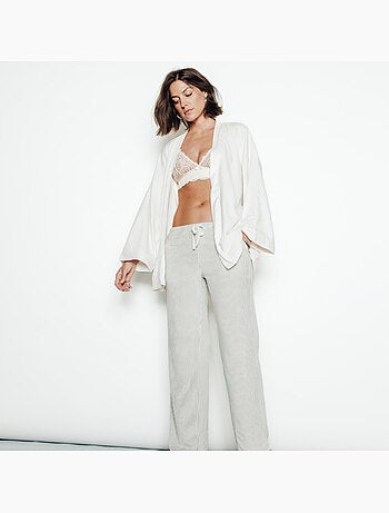 Pantalon de pyjama velours fluffy - rougegorge lingerie
