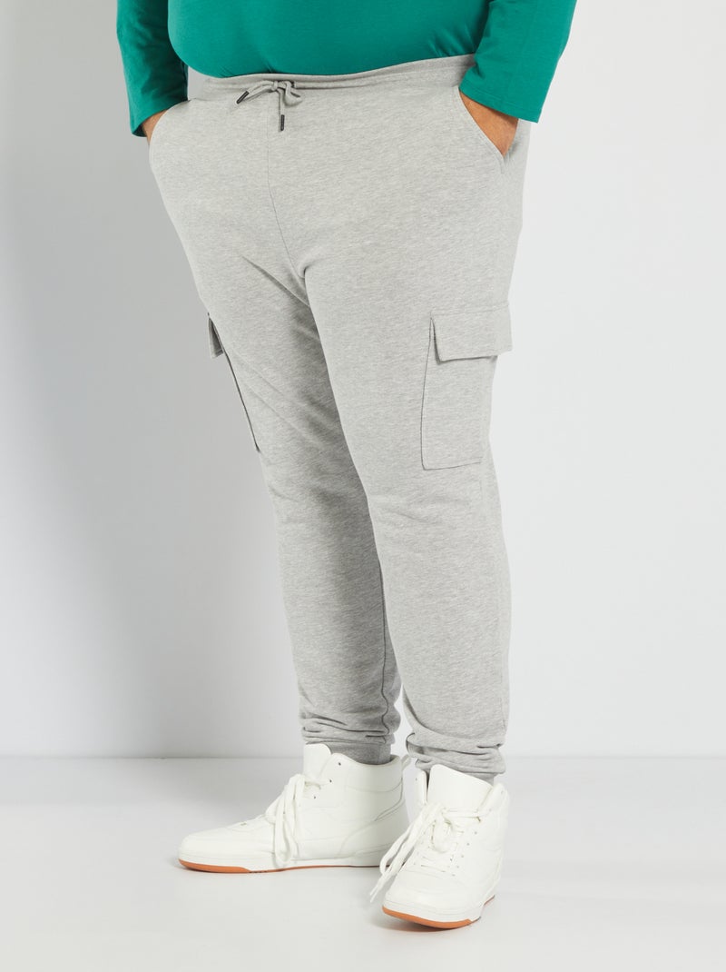 Pantalon de sport battle Gris clair chiné - Kiabi
