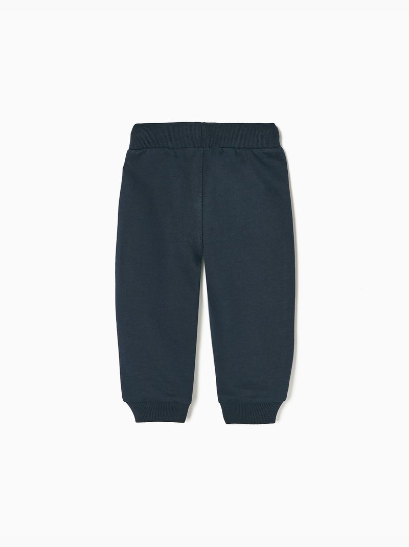 Pantalon de sport en coton Bleu foncé - Kiabi