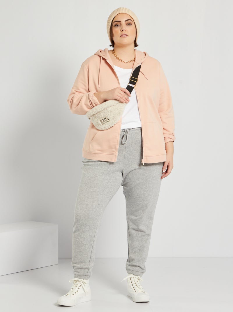Pantalon de sport en molleton GRIS - Kiabi