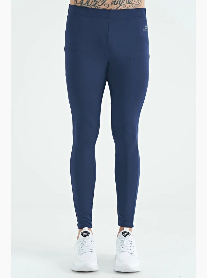 Pantalon de sport homme skinny taille haute en maille tommy Bleu marine - Kiabi
