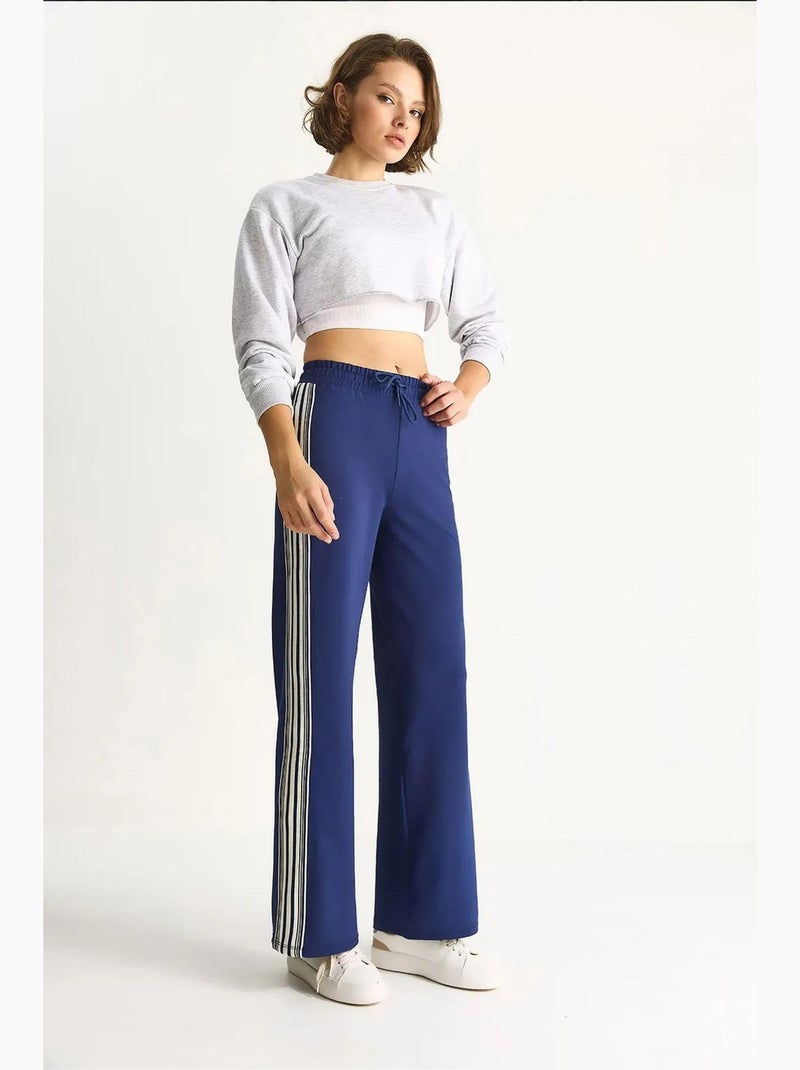 Pantalon de survêtement à enfiler à jambe large lucci Bleu marine - Kiabi