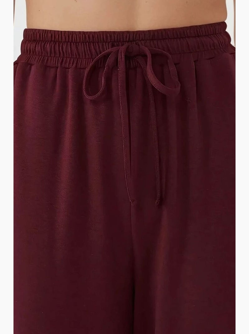 Pantalon de survêtement à jambe large et taille élastique hiccup Rouge - Kiabi
