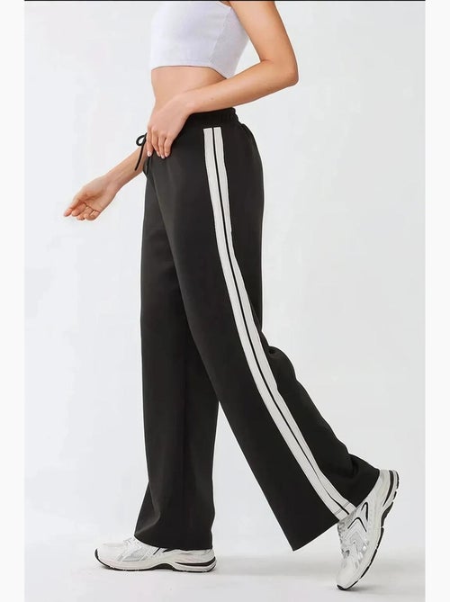 Pantalon de survêtement à rayures à jambes larges hiccup - Kiabi