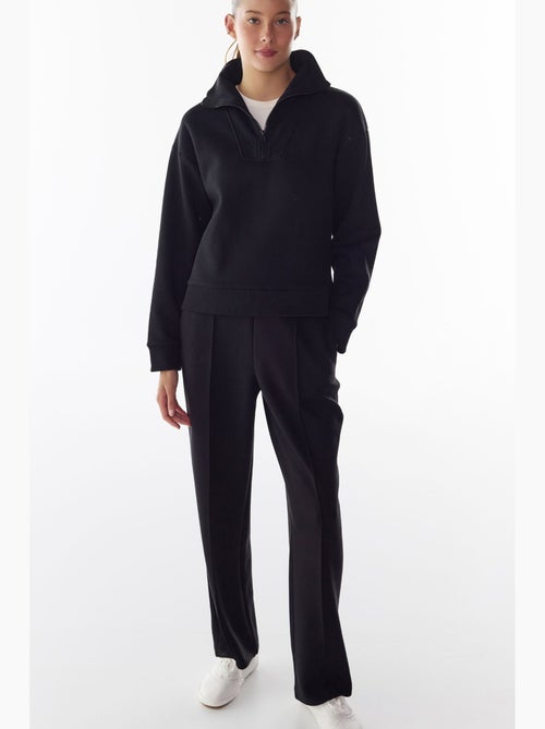 Pantalon de survêtement coupe ballon avec détails de couture, molletonné penti - Kiabi