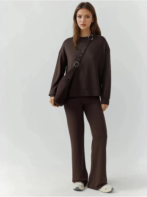Pantalon de survêtement coupe droite en modal, coupe décontractée hiccup - Kiabi Pantalon de survêtement coupe droite en modal, coupe décontractée hiccup - Kiabi
