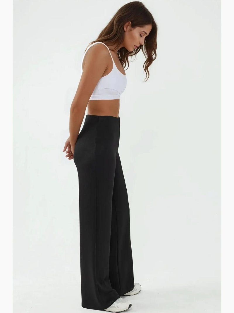 Pantalon de survêtement coupe droite en modal, coupe décontractée hiccup Noir - Kiabi
