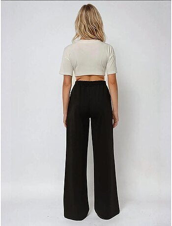 Pantalon de survêtement élastique à jambes larges hiccup