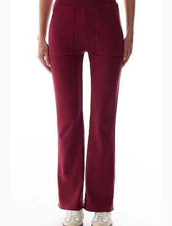 Pantalon de survêtement évasé avec détail côtelé penti