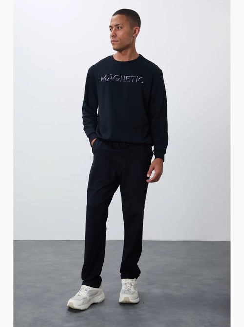 Pantalon de survêtement homme coupe regular en coton mélangé tommy - Kiabi